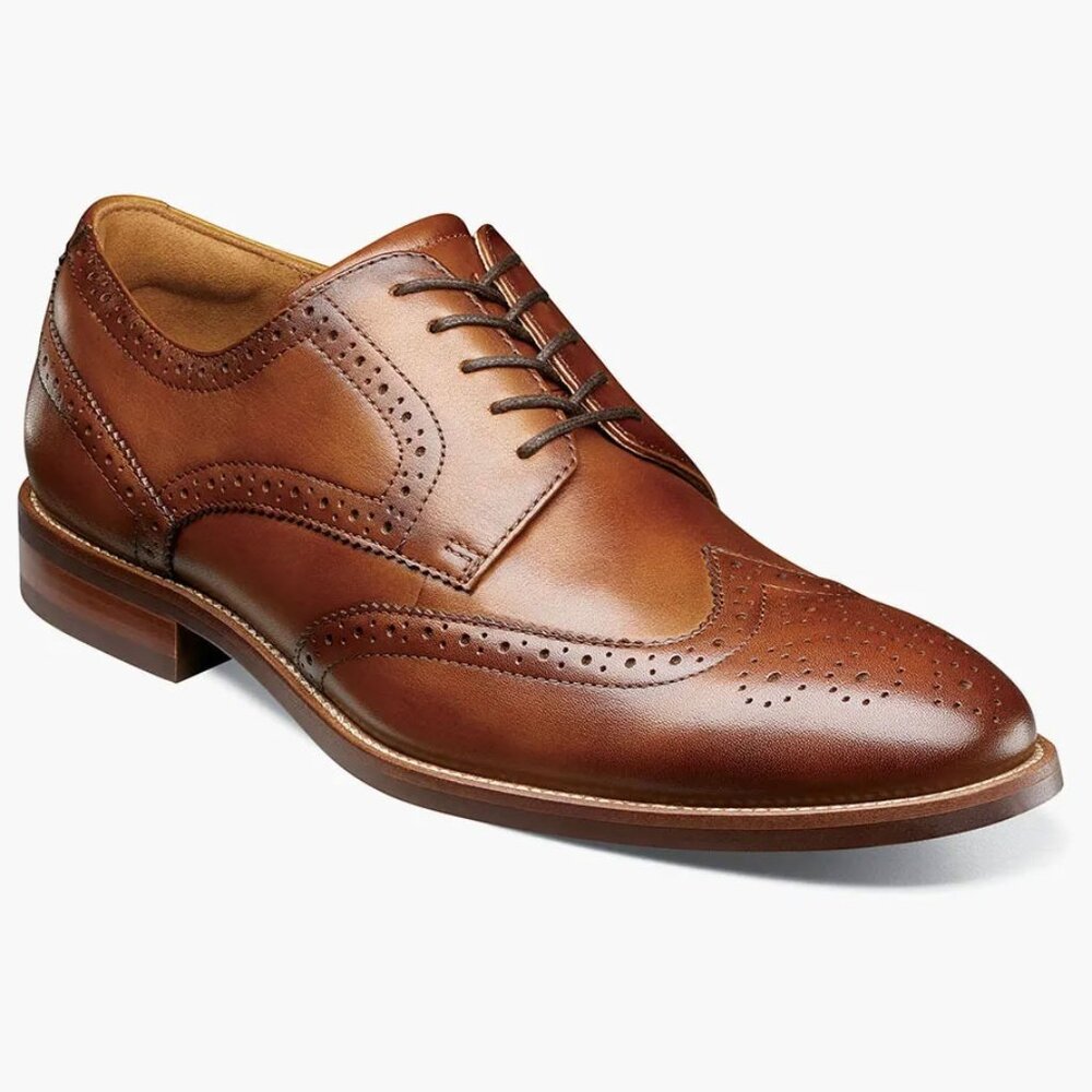 Rucci Wingtip Oxford in Cognac Brown